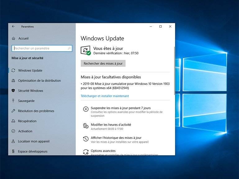 La mise à jour de Windows 10 de septembre provoque un bogue